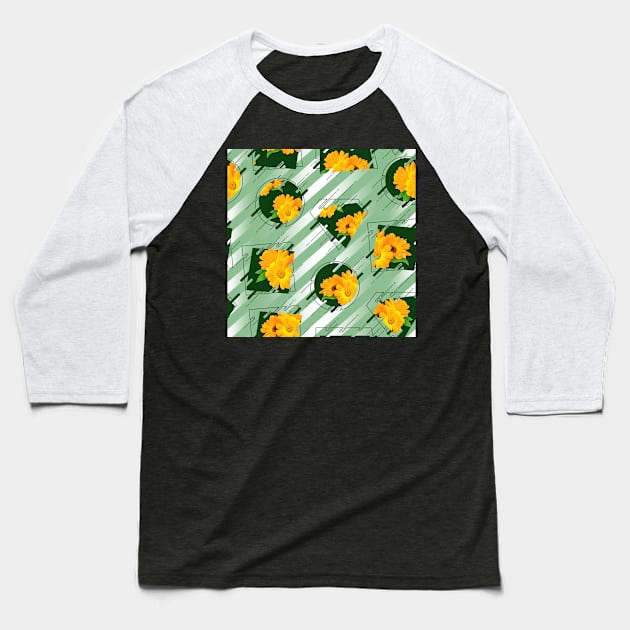 Yellow flowers Baseball T-Shirt by ilhnklv